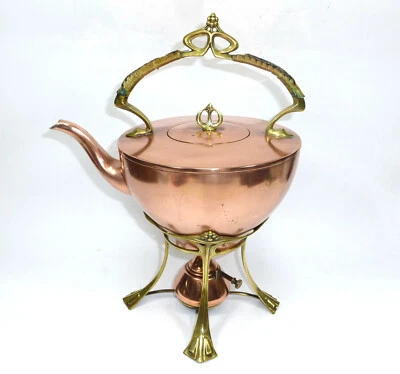 WMF Jugendstil Kanne mit Rechaud und Spiritusbrenner - Bild 1 von 4