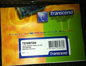 10x IBM 92G7204 16MB 72pin FPM SIMM Memoey Module (Transcend TS16M7204) - NEW(!) - Picture 1 of 2