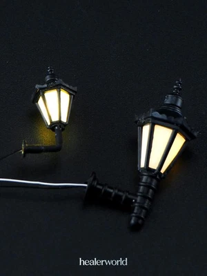 2PC Miniatures Wall Lamps 1:25 1:50 1:100 Scale Street Lighting Sand Table Model - Image 1 of 4