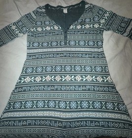 PINK Victoria's Secret Holiday Pajama Set XL Long Sleeve Christmas RARE