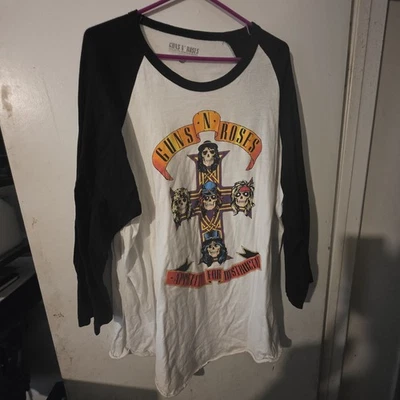 CAMISA HOMBRE MANGA LARGA GUNS N ROSES XXL BANDA CAMISA Foto 1 de 3