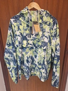 Pullover The North Face para hombre clase V estampado de hojas azul verde blanco talla mediana - Imagen 1 de 10
