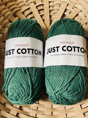 Premier Just Cotton Yarn- 2 Skeins Christmas Green - Image 1 of 4