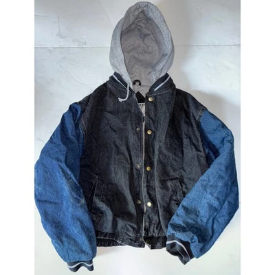 Chaqueta vaquera vintage Yukon Travel negra azul talla grande ropa de abrigo aventura  Foto 1 de 4