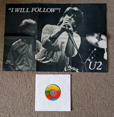 U2 - I WILL FOLLOW  7" VINYL SINGLE  POSTER SLEEVE  USA ISLAND RECORDS  - Image 1 of 4