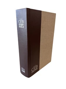 The CEB Study Bible Hardcover With Notes English Edition Brown & Tan Design - Picture 1 of 10