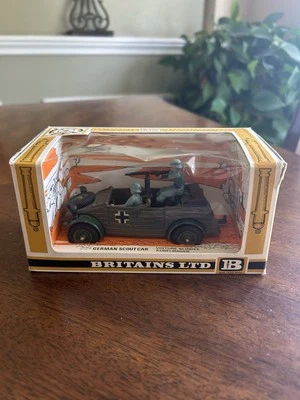 Vintage Boxed Britains LTD Military Vehicle No 9783 German Scout Car Kubelwagen - Photo 1/4