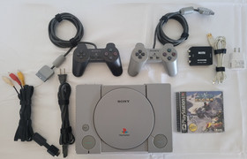 Sony PlayStation PS1 Console Bundle w/ 2 Controllers, 1 Game, HDMI Connection