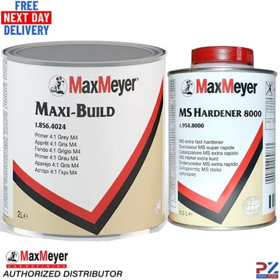 Max Meyer Maxi Build 4024 Grey 2K HS Primer 2L + 8000 Hardener 500ml Kit