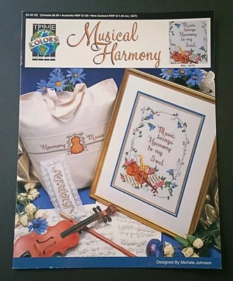 Musical Harmony Counted Cross Stitch Pattern BY  True Colors-1992 - Image 1 of 2