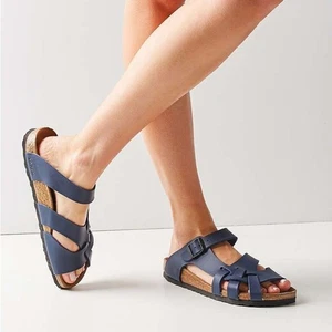 Birkenstock Pisa Sandal Navy Blue EU 39 US Ladies 8 Narrow - Picture 1 of 13