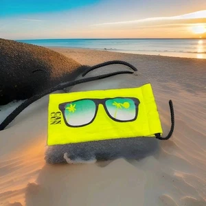 DE COLECCIÓN AÑOS 90 AMARILLO NEÓN CANCUN MÉXICO GAFAS DE SOL ESTUCHE Y2K RETRO NAILON AÑOS 90 - Imagen 1 de 20