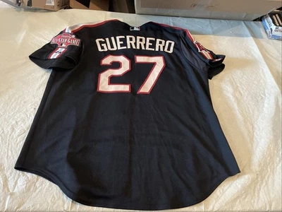 Auténtica camiseta All Star Vladimir Guerrero Majestic para hombre grande negra cosida limpia Foto 1 de 4