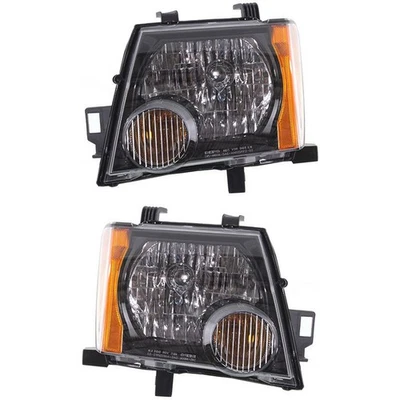 Headlight Set For 2009-2015 Nissan Xterra Driver and Passenger Side with Bulbs - Image 1 of 4