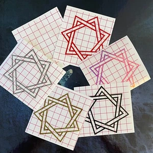 Tool band sticker vinyl decal 4” Heptagram CHOOSE your color ! - Picture 1 of 6