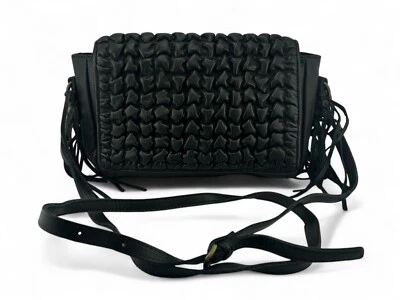 Bandolera Liebeskind NISHA Bolso Fuelle Acolchado Cuero Suave Flecos Negra Foto 1 de 4