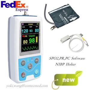 FDA Patient Monitor Spo2 Blood Oxygen Pulse Heart Rate NIBP Holter, Ambulatory