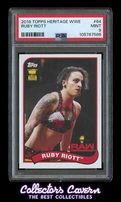 2018 Topps Heritage WWE #64 Ruby Riott PSA 9 (MINT) POP 3 - None Higher - Image 1 of 2
