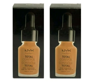 Pack of 2 NYX Total Control Drop Foundation, Caramel # TCDF15 - Picture 1 of 6