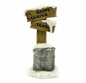 Miniature Fairy Garden "Happy Camper Trail" Sign w/ Keg - Buy 3 Save $5 - Picture 1 of 1