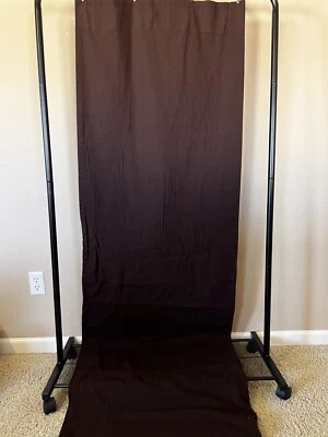 IKEA RITVA DARK CHOCOLATE BROWN 1 HIDDEN TAB TOP DRAPERY PANEL 54 X 94 - Image 1 of 4