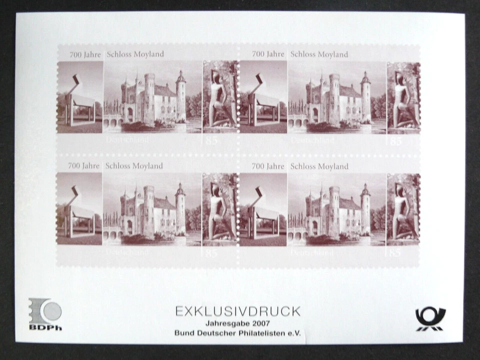 ALLEMAGNE : EXKLUSIVDRUCK 2007 BUND DEUTSCHER PHILATEL - NEUF SANS GOMME (*) TBE - Photo 1/1