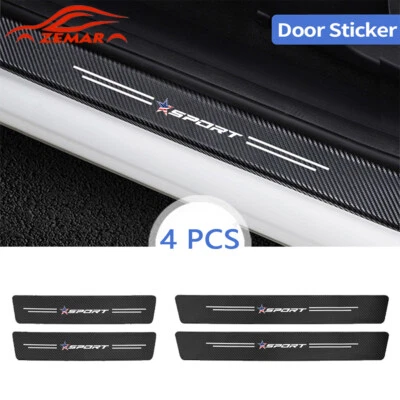 Pegatinas de cubierta de umbral de puerta de auto para Ford F-150 Explorer para Chevrolet Silverado RAM Foto 1 de 4