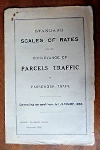 Cámara de Compensación Ferroviaria Escalas Estándar de Tarifas Tráfico de Paquetes Diciembre 1922 - Imagen 1 de 3