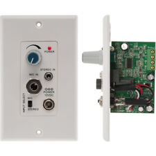 Pro2 audio Power PA amplifier wall plate microphone input 3.5mm line - PRO1328WP