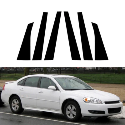 For Chevrolet Impala 2006-2013 Glossy Black Pillar Posts Window Cover Sticker Foto 1 de 4