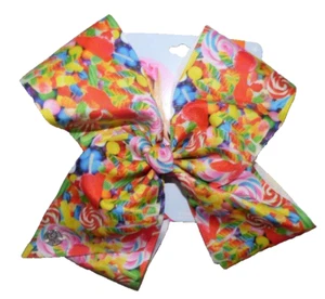 JoJo Siwa Candy & Lollipop Print Large Signature Hair Bow NWT Cheer, Dance - Picture 1 of 2