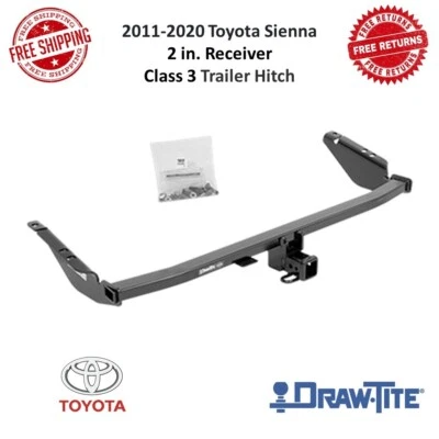 Enganche de remolque Draw-Tite 76112 clase III, 2 pulgadas Receptor compatible con Toyota Sienna 11-20 Foto 1 de 4
