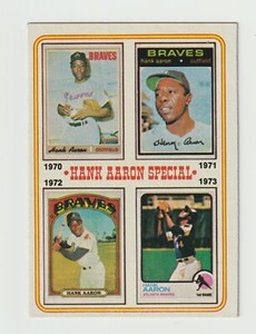 HANK ARRON 1974 TOPPS # 6 H AARON SPECIAL 1970 - 1973 NEAR-MINT + SHARP CORNERS!