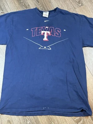 Camiseta De Colección Nike Team Texas Rangers Para Hombres Grande MLB Center Swoosh Azul Foto 1 de 4
