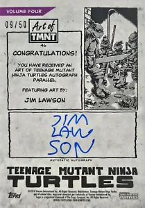 TOPPS ART OF TEENAGE MUTANT NINJA TURTLES PURPLE AUTOGRAPH CARD 46 LAWSON #09/50 - Picture 1 of 2