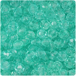 BeadTin Transparent 8mm Faceted Round Craft Beads (450pcs) - Color choice
