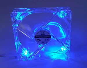 PC Gehäuse-Lüfter Lian Li LI121225SL-B4-C 120x120x25mm - LED blau leuchtend - Bild 1 von 2