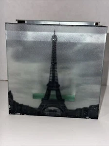 Portavelas Pier 1 One Imports Tealight Linterna París Torre Eiffel Envejecida - Imagen 1 de 18
