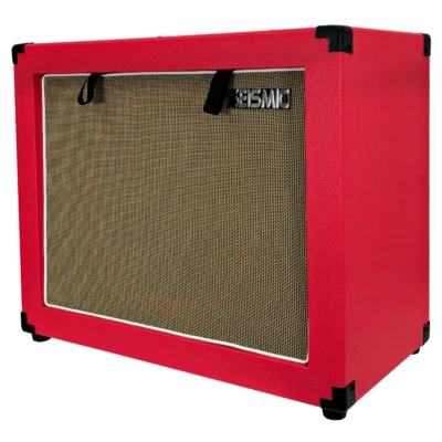 Gabinete de guitarra vacío contemporáneo sísmico de 12" - Tolex rojo/parrilla de tela de trigo Foto 1 de 4