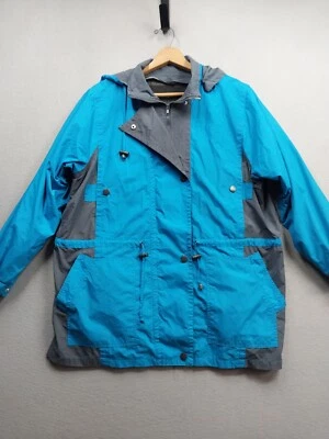 Abrigo de invierno Woman Within para mujer talla mediana azul chaqueta forrada de vellón extraíble Foto 1 de 4