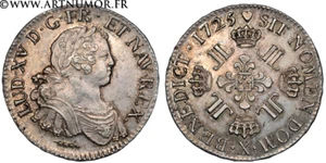 Louis XV - Ecu aux 8 L, 1725 X Amiens - Picture 1 of 1