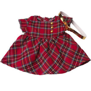 Checkered skirt & belt made for 18'' American girl doll outfit clothes