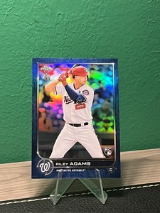 2022 Ben Baller Topps Chrome Riley Adams Blue Refractor Rookie RC #/75