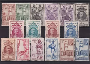SOMALI COAST COMPLETE SET OF 16 STAMPS NEW* No. 177 to 192 C: €31.25 - Picture 1 of 1