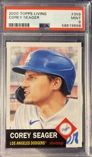 2020 Topps Living Set #359 Corey Seager PSA 9 Mint SP Short Print Card