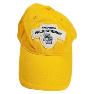 Cappello berretto giallo Palm Springs golf 1876 California strapback baseball regolabile - Foto 1 di 12