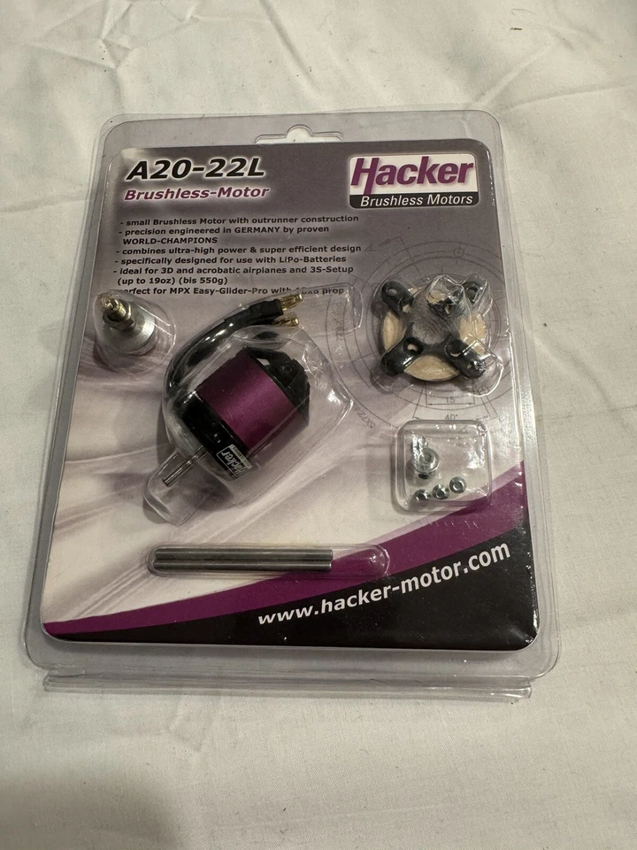 Hacker A20-22L   Electric Brushless RC Remote Control Airplane Motor - Image 1 of 4