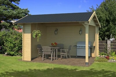 Pavillon Überdachung Freisitz Gartenhaus KIRIAN 300 400x320 cm 28 mm Lasita Maja - Bild 1 von 4