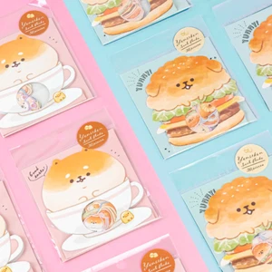 Linda hamburguesa Shiba Kawaii pegatina coleccionable de perros pan de levadura - Imagen 1 de 9