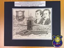 US Navy Submarine Art USS Lewis & Clark SSBN 644 Pencil Sketch Print